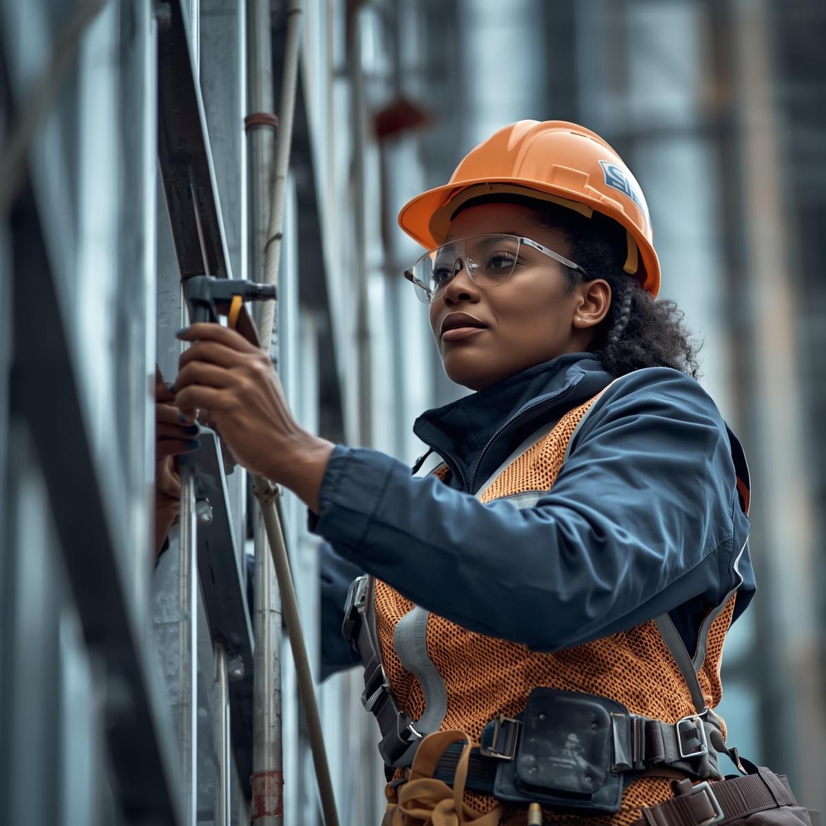 AluMaster installation team working on aluminum and glass project